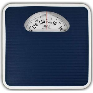 Vierkante weegschaal - Mechanische personenweegschaal - Koningsblauw vierkante weegschaal - Koningsblauw mechanische weegschaal - Personenweegschaal - Koudgewalst staal