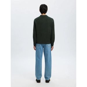 Selected - Relaxed Fit - Gebreide Polo met Col - Halve Rits - Lange Mouwen