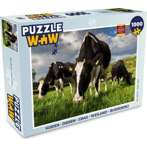 Puzzel Koeien - Dieren - Gras - Weiland - Boerderij - Legpuzzel - Puzzel 1000 stukjes volwassenen
