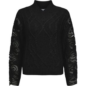 Object - Objelisse Knit Re - Pullover - Zwart