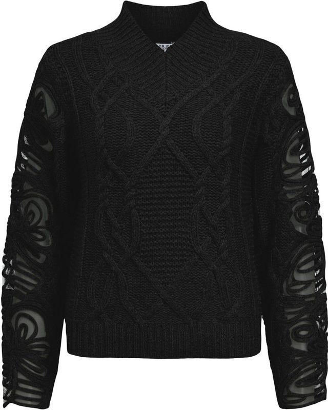 Object - Objelisse Knit Re - Pullover - Zwart