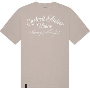 Quotrell - ATELIER MILANO T-SHIRT - TAUPE/OFF WHITE - XXL