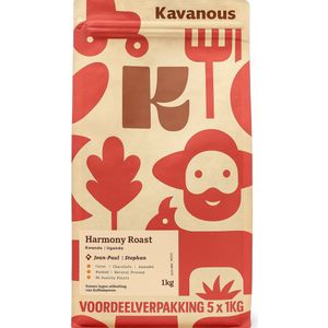 Kavanous Harmony Roast – Espresso Koffiebonen – 5 x 1000g – Specialty Coffee – 83 SCA punten – Duurzaam geteeld – Eerlijk verhandeld