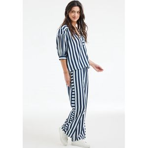 DIDI Dames Pants Paloma Offwhite blue Stripe maat 48