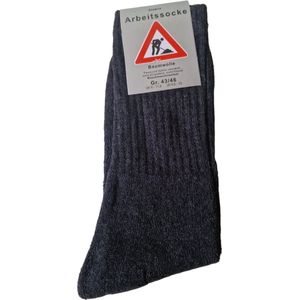 Stabile Werksokken - Sokken - Unisex - 3 Paar - Maat 39-42 - DonkerGrijs