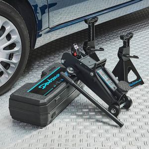 Datona® Autokrik 2 ton + assteunen 2 ton - Zwart