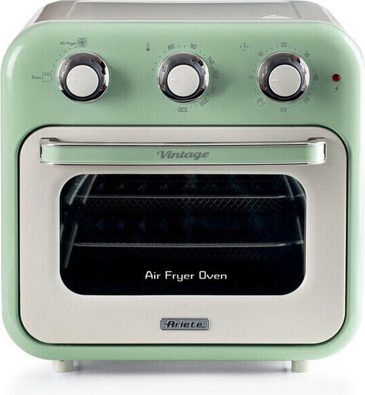 Ariete 4632/04 Vintage Airfryer & Oven - 16 liter - 1400 Watt - timer - draaispit - roterende mand - groen