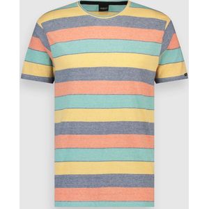 Twinlife Heren T. Crew Stripes - T-Shirts - Wasbaar - Ademend - Meerkleurig - 2XL