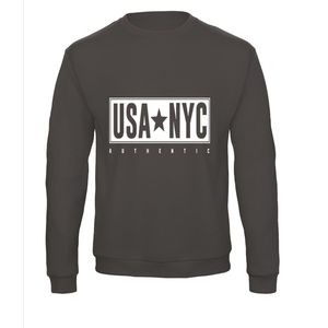 Sweatshirt 359-25 Brooklyn NYC - Dgrijs, xxL
