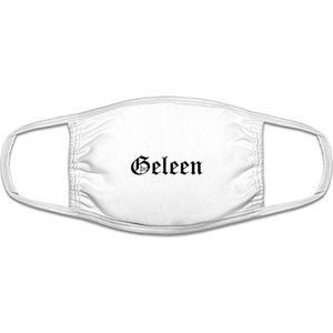 Geleen mondkapje | gezichtsmasker | bescherming | bedrukt | logo | Wit mondmasker van katoen, uitwasbaar & herbruikbaar. Geschikt voor OV