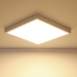 Delaveek-Vierkante Triple Proof LED Plafondlamp - Dia 30cm - Wit - 24W - Warm wit 3000K-IP44