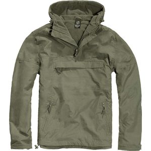 Brandit Windbreaker Anorak - Fleece pull over M90 windjack - Olijf - L