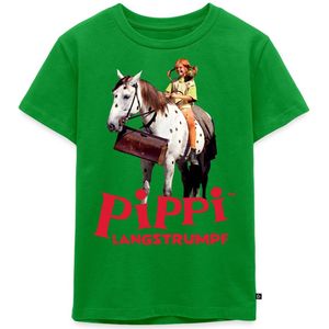 Pippi Langkous Pippi Rijdt Op Kleine Witte Premium T Shirt Kinderen