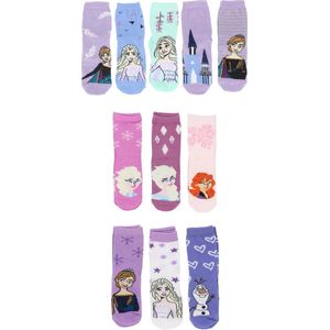 Frozen Sokken - Maat 31/34 - 11 Paar - 1 x 5-Pack 2 x 3-Pack - Multicolour - Meisjes