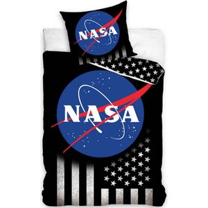 NASA USA Dekbedovertrek - Eenpersoons - 140x200 cm - Black