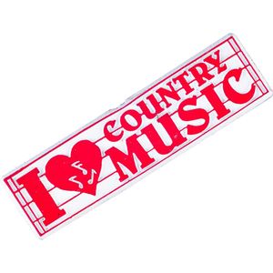 Flexibele Magneet 'I Love Country Music'