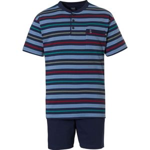 Robson Heren Shortama - Strepen - Blauw - Maat M