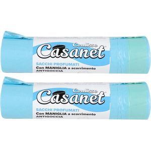 Afvalzakken/vuilniszakken/containerzakken - wasverzachter geur - 30x - 50 liter - blauw - ruikt lekker