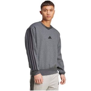 adidas - Essentials 3 Stripes - Fleece Sweatshirt - Zwart