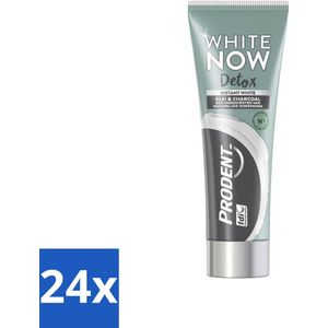 Prodent - White Now - Tandpasta - Natuurlijke Ingrediënten - Klei En Houtskool - 75 ml - Voordeelverpakking - 24 stuks