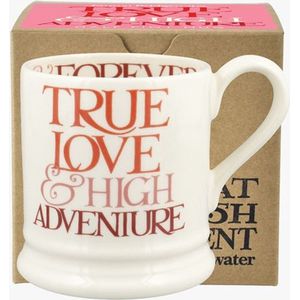 Emma Bridgewater Mug 1/2 Pint Pink Toast True Love & High Adventure