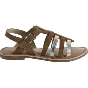 Leren Sandalen - Camel - Met Gespen - Voor Meisjes