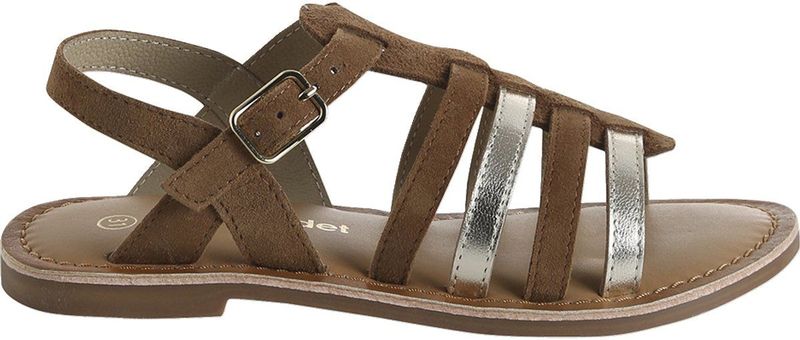 Leren Sandalen - Camel - Met Gespen - Voor Meisjes