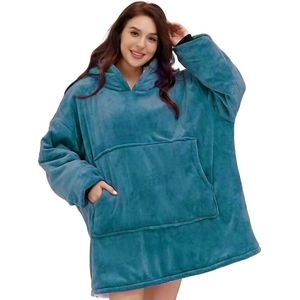 Hoodie Deken - Snuggie Cuddle - Groen - Fleece Deken Met Mouwen - extra groot 1400g - Suggie - Snuggle Hoodie - Oversized Blanket - Dames & Mannen - Hoodie Blanket - Voor Kinderen, Dames & Mannen