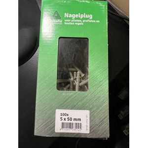 Deltafix nagelplug standaard grijs 5 x 50 mm 100 st.