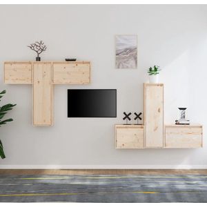 The Living Store Klassieke televisiekasten - 45x30x35 cm - 30x30x100 cm - 60x30x35 cm - Trendy en praktisch design