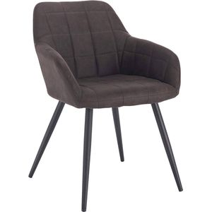 Rootz Moderne Eetkamerstoel - Comfortabele stoel - Ergonomische zitting - Schuim met hoge dichtheid - Duurzame metalen poten - Antislipvloerbeschermers - 49 cm x 43 cm x 81 cm