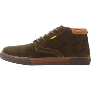camel active BLAKE sneaker high van leer - Maat menswear-43 - Donkergroen