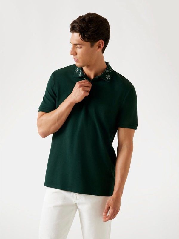 Guess - M5YP34KCJV1 - Poloshirt - Groen - Katoen - Korte Mouwen
