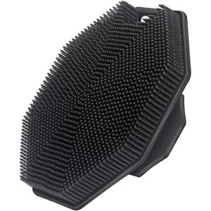 Siliconen Badborstels met Haak [Zacht Exfoliëren & Massage] voor Volwassenen en Baby's - Perfect voor Alle Huidtypes (Zwart)