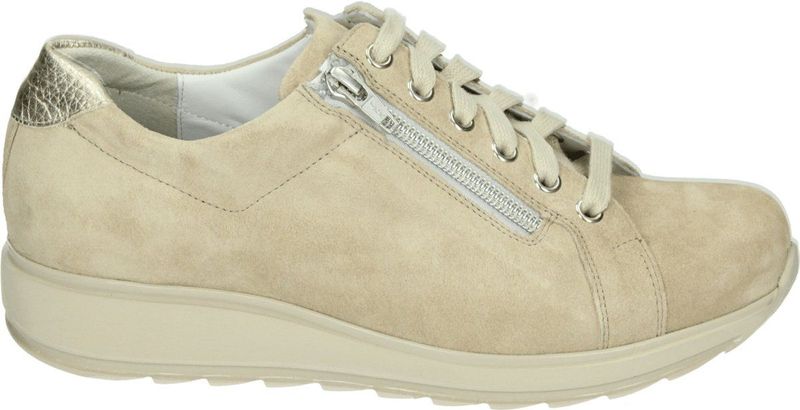 Durea - 6286 K - Dames Veterschoenen - Taupe - Wijdte K - Uitneembaar Voetbed