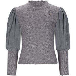 Le Chic - NOXNU puffy sleeve top - Grey Matters - Maat 104