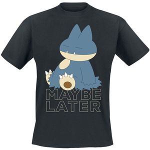 Pokémon Munchlax - Maybe Later Heren T-shirt - zwart - L