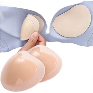CHPN - Push up pads - Waterproof BH Pads - BH vulling - Beige BH Push Up - One size - 2 paar - Beige Pads - Beha Vulling - Waterbestendige Pads - Geschikt voor Badpak Bikini Sportbeha
