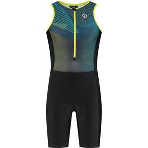Rogelli - Florida Graphic - Trisuit - Zwart/Blauw/Fluor - Mouwloos