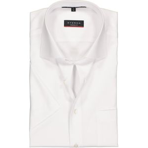 ETERNA modern fit overhemd - niet doorschijnend twill met korte mouw - wit - Strijkvrij - Boordmaat: 48