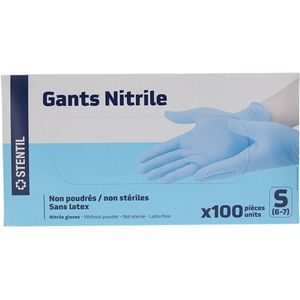 Stentil 100 Powder-Free / Non-Sterile / Latex-Free Nitril Onderzoekshandschoenen (Maat : S)