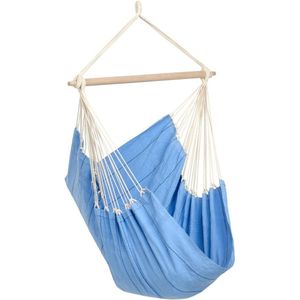 Hangstoel Cocoon blauwe Artista hangstoel met standaard 130 x 110 x 160 cm hangstoel cocoon