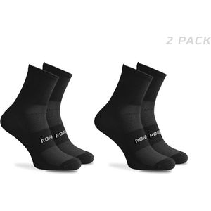 Rogelli Essential 2-pack Fietssokken - Heren - Zwart - Maat 36-39