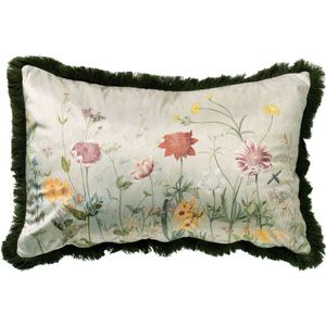 Dutch Decor POSSY - Kussenhoes met bloemenpatroon 40x60 cm Chive - groen - met rits