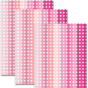 Roze Stippen Stickers Perfectly Pink - 1104 Stickers - 3 Grote Stickervellen - Gekleurde Ronde Stickers 10mm - Etiketten Rond Gekleurd - Planner Stickers - Bullet Journal Stickers - Agenda Stickers - Beschrijfbare Stickers - Meisjes Schoolspullen