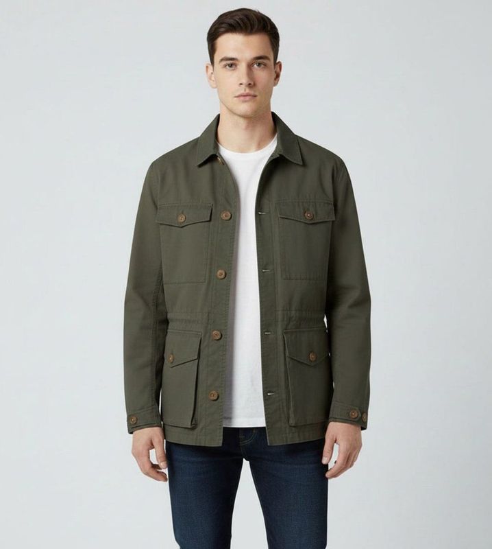 ECOALFvoor mannen. MCMGAJKATLAS0168W25-424 Atlas jas groen (S), Casual, Duurzaam, Gerecycled Katoen