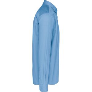 Overhemd Heren 4XL Kariban Lange mouw Sky Blue 100% Katoen