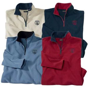 ATLAS FOR MEN - Set van 4 Outdoor-fleecetruien - Heren - Verkrijgbaar in grote maten - 5XL