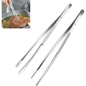 Roestvrijstalen kookpincet - multifunctioneel - 30 cm - voedselveilig