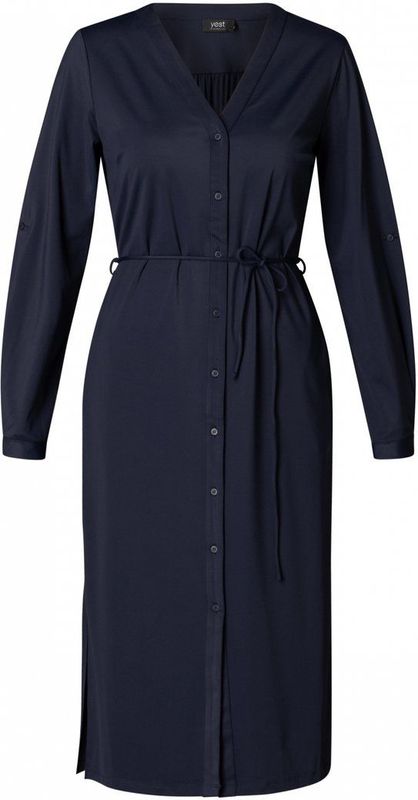 Yest travelstof blousejurk donkerblauw
